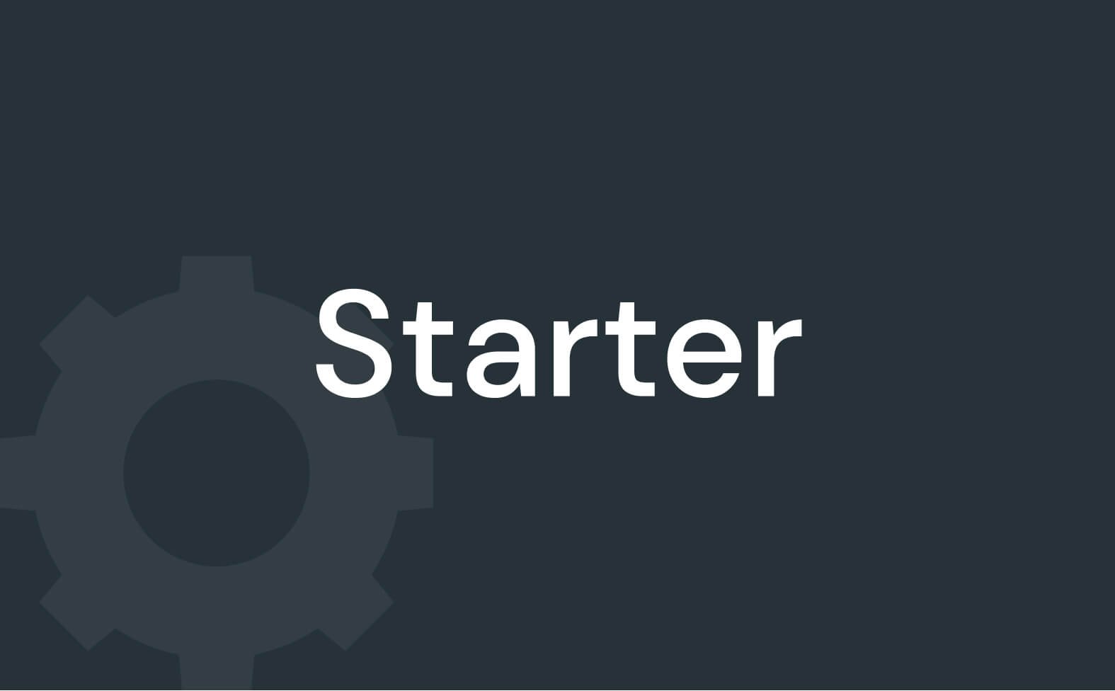 Starter plan